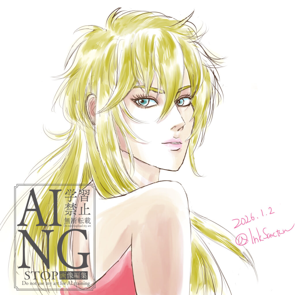 Illustration of Mermaid Thetis from Saint Seiya, a quiet moment by the sea after the Poseidon arc